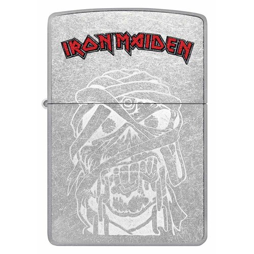 Оригинальная бензиновая зажигалка ZIPPO Classic 48667 Iron Maiden с покрытием Street Chrome - группа Iron Maiden купить за 7518 руб, фото