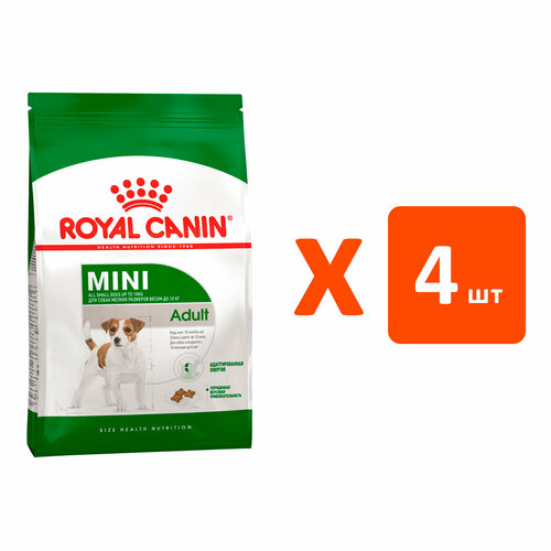 ROYAL CANIN MINI ADULT для взрослых собак маленьких пород 0,8 кг х 4 шт купить за 2879 руб, фото