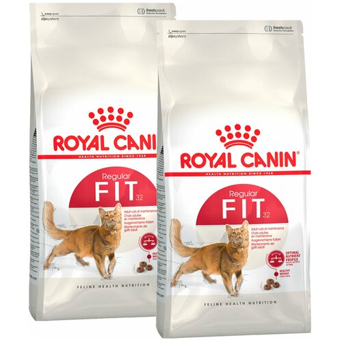 ROYAL CANIN FIT 32 для активных взрослых кошек (2 + 2 кг) купить за 4679 руб, фото