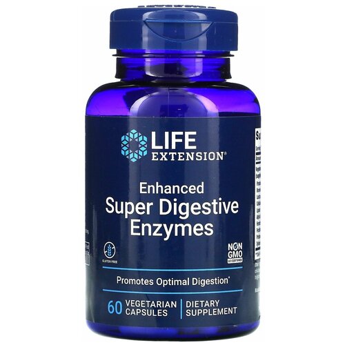 Капсулы Life Extension Enhanced Super Digestive Enzymes, 90 г, 60 шт. купить за 2626 руб, фото