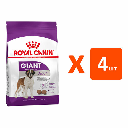 ROYAL CANIN GIANT ADULT для взрослых собак крупных пород (4 кг х 4 шт) фотография