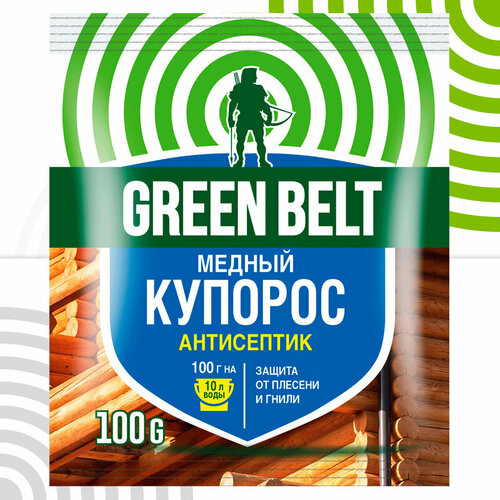 Медный купорос GREEN BELT, антисептик от гнили и плесени, 100гр купить за 117 руб, фото