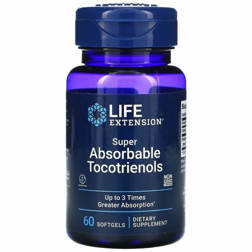 Life Extension Absorbable Tocotrienols, Суперабсорбируемые Токотриенолы 60 капсул фотография