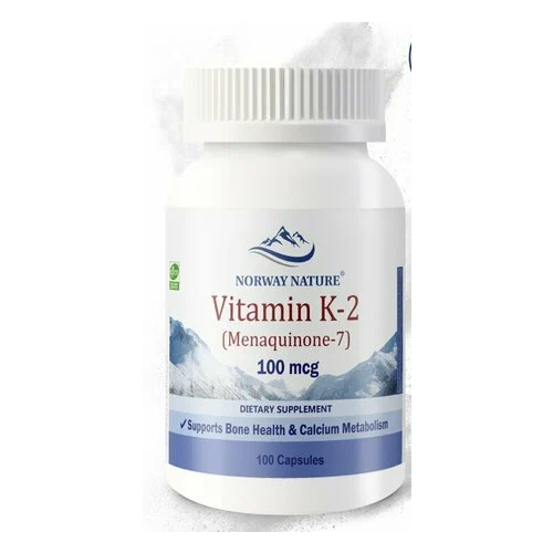 Norway Nature Vitamin K-2 Menaquinone-7 100 mcg (Витамин K-2 в форме MK-7 100 мкг) 100 капсул (Norway Nature) фотография