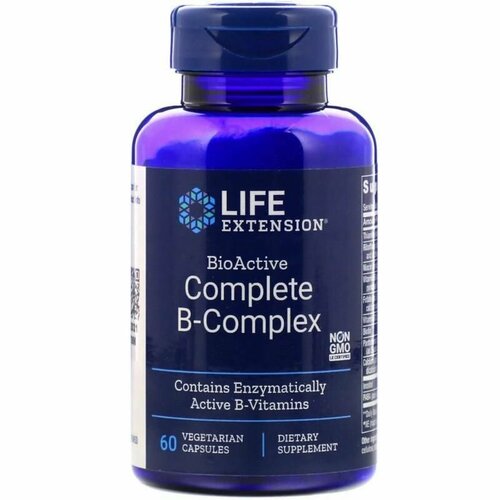 Б Комплекс витаминов B Life Extension BioActive Complete B-Complex 60 капсул фотография