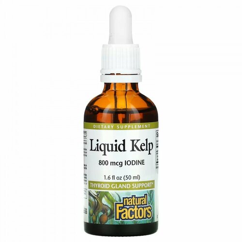 Natural Factors, Liquid Kelp, 800 mcg, 1.6 fl oz (50 ml) фотография