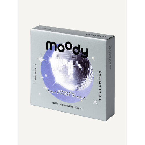 Контактные линзы Moody Cosmo Disco, 10 шт., R 8,5, D -4, Space Glitter Ball, 1 уп. фотография