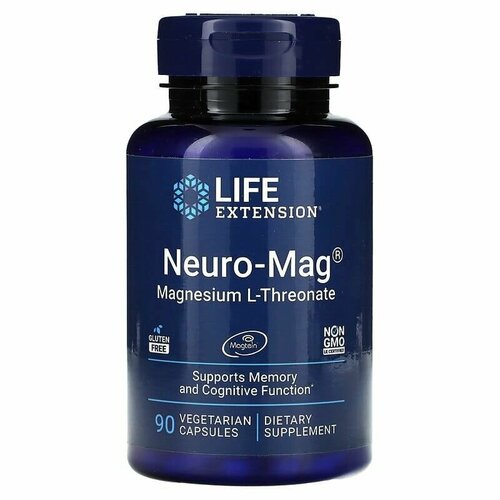 Магний Life Extension, Neuro-Mag, Magnesium L-Threonate, 90 капсул фотография