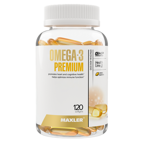 Омега-3 Премиум Maxler Omega-3 Premium 120 шт (USA) фотография