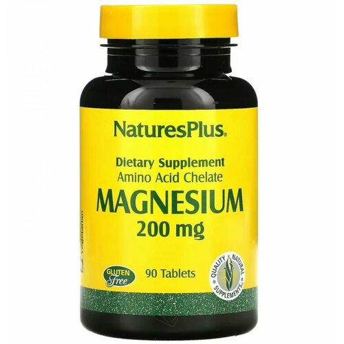 Магний хелат Nature's Plus Magnesium chelate, 200 мг, 90 таблеток фотография