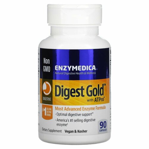 Enzymedica Digest gold with ATPro 90 caps / Энзаймедика Дайджест Голд с АТПро 90 капс фотография