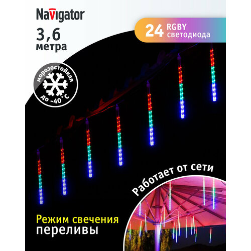 Гирлянда светодиодная «Метеоритный дождь» 95 004 NGF-D031-02 3.6м IP44 220 Navigator 95004 фотография