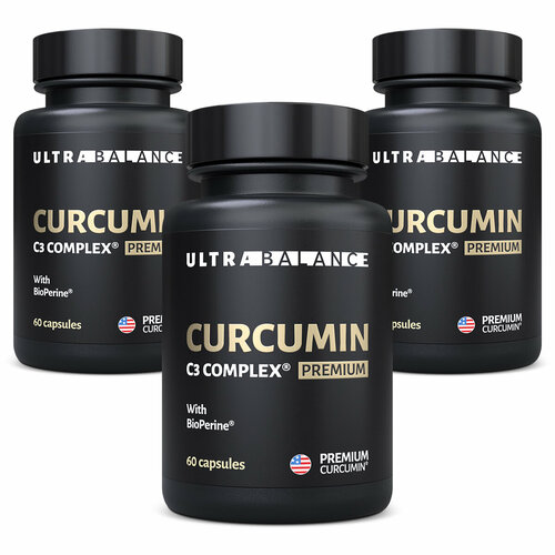 Curcumin C3 Complex Premium капс., 500 г, 60 шт., 3 уп. фотография