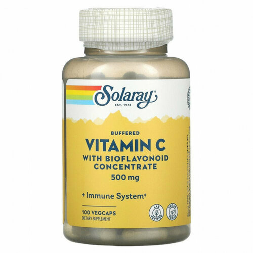 Buffered Vitamin C with Bioflavonoid concentrate (Витамин С) 500 мг 100 капсул (Solaray) фотография