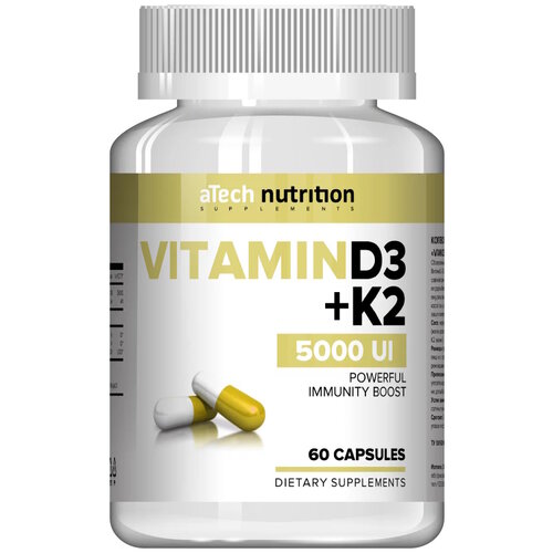 Vitamin D3+K2 капс., 37 г, 60 шт. фотография