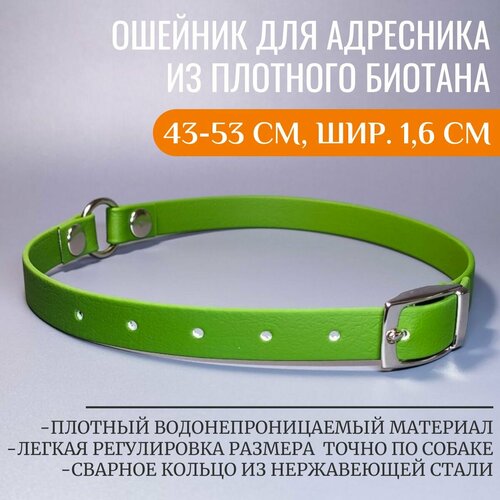 R-Dog ошейник для адресника из плотного биотана, цвет оливковый, 43-53 см, ширина 1,6 см купить за 999 руб, фото