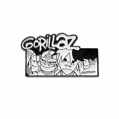 Значок Gorillaz рок металлический пин фотография