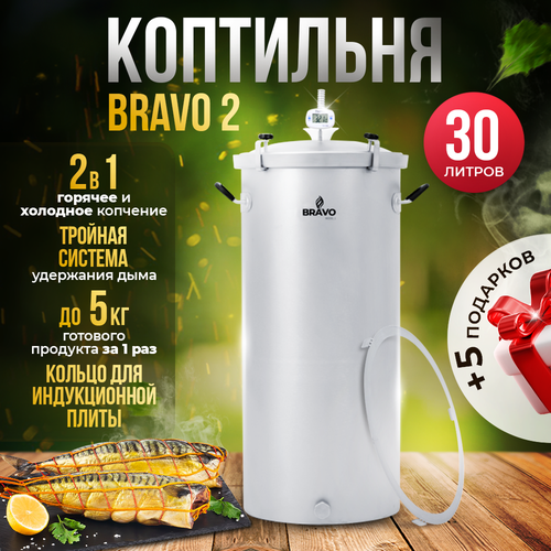 Коптильня Bravo 2 30 л для горячего копчения купить за 12500 руб, фото