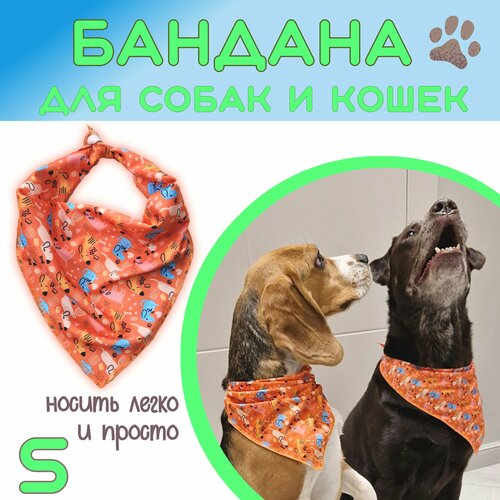 Бандана для собак и кошек, Funny dogs, S фотография