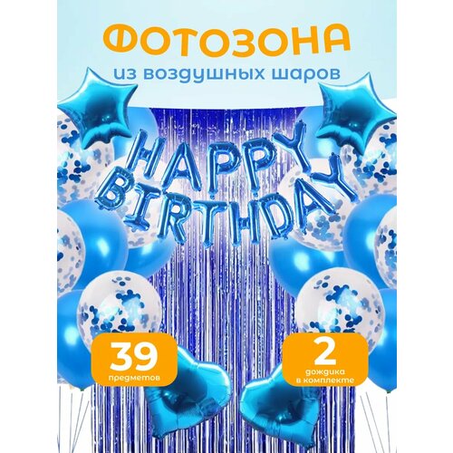 Воздушные шары Фотозона Happy Birthday фотография