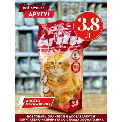 Наполнитель силикагелевый CAT STEP Arctic Strawberry, 3,8л купить за 950 руб, фото