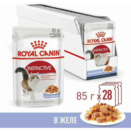 Влажный корм для кошек Royal Canin Instinctive, в желе, 85 г х 28 шт фотография