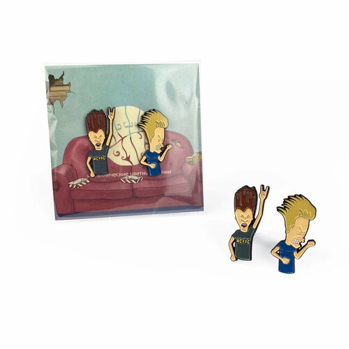 Значок металлический / Little Pins / Beavis & Butthead / Мультики / Мемы / Сериалы / купить за 1390 руб, фото