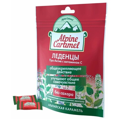 Alpine Caramel леденцы про-актив с витамином С без сахара 75 г фотография