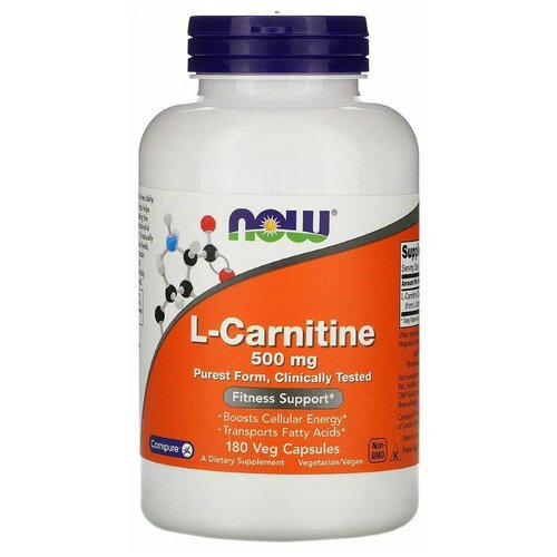 L-Carnitine капс., 500 мг, 100 г, 180 шт. фотография