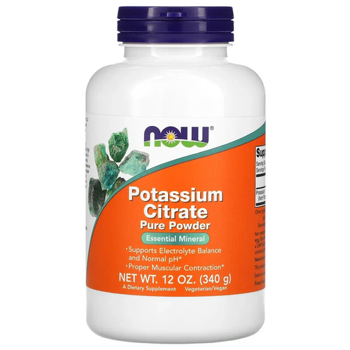 Порошок NOW Potassium Citrate, 340 г фотография