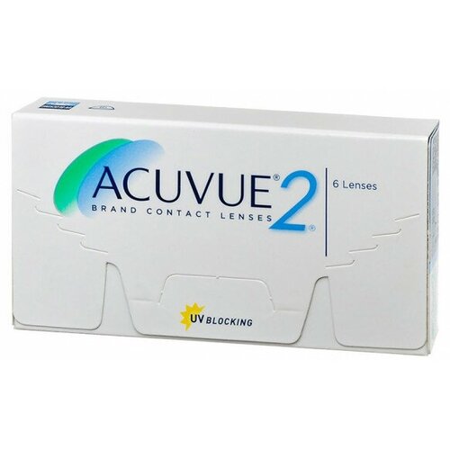 Контактные линзы ACUVUE 2, 6 шт., R 8,7, D +3,75, 1 уп. купить за 1346 руб, фото