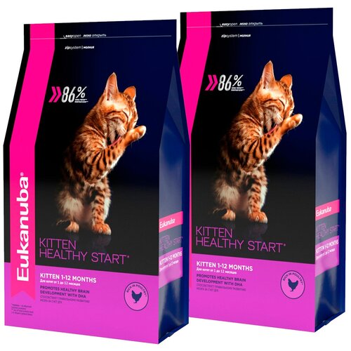 EUKANUBA KITTEN HEALTHY START для котят с птицей (5 + 5 кг) фотография