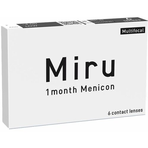 Контактные линзы Menicon Miru 1month Multifocal, 6 шт., R 8,6, D -0,25, ADD: высокая фотография