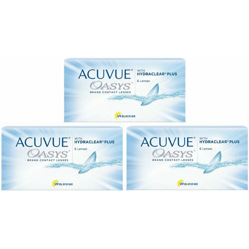 Контактные линзы ACUVUE OASYS with Hydraclear Plus, 6 шт., R 8,8, D +0,75, 3 уп. купить за 6185 руб, фото