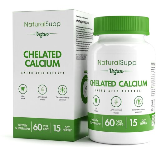 Капсулы NaturalSupp Calcium Chelate, 60 шт. фотография