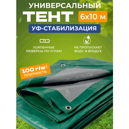 Тент строительный 100 г/м2 (6х10 м) INTARP купить за 4850 руб, фото