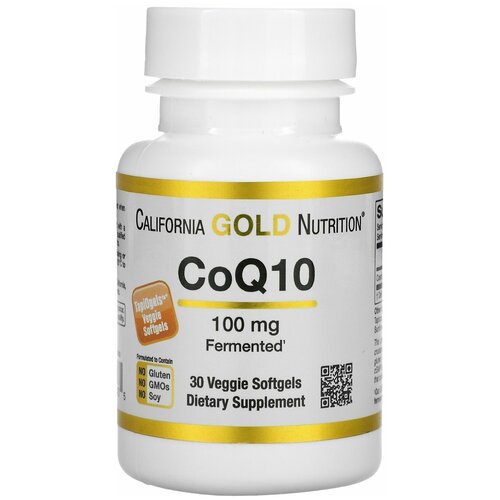 Капсулы California Gold Nutrition CoQ10, 30 г, 100 мг, 30 шт. фотография