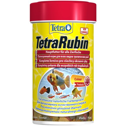 Сухой корм  для  рыб, ракообразных Tetra TetraRubin Flakes, 100 мл, 20 г купить за 390 руб, фото