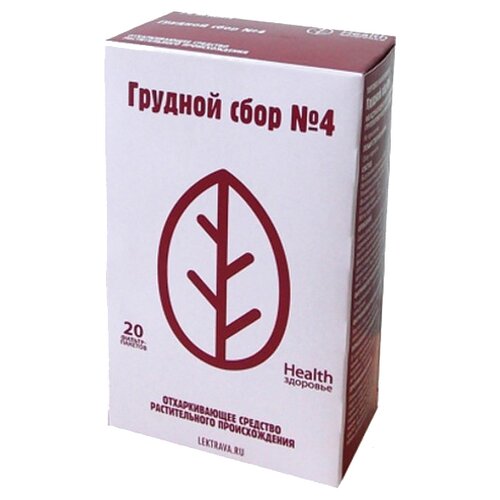 Здоровье Health сбор Грудной №4 ф/п, 40 г, 20 шт. фотография