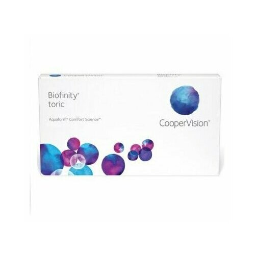 Контактные линзы CooperVision Biofinity Toric., R 8,7, D +4,25, CYL: -0,75, AХ: 130, бесцветный, 1 уп. купить за 2556 руб, фото