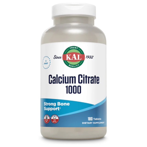 Таблетки KAL Calcium Citrate 1000, 460 г, 1000 мг, 180 шт. фотография