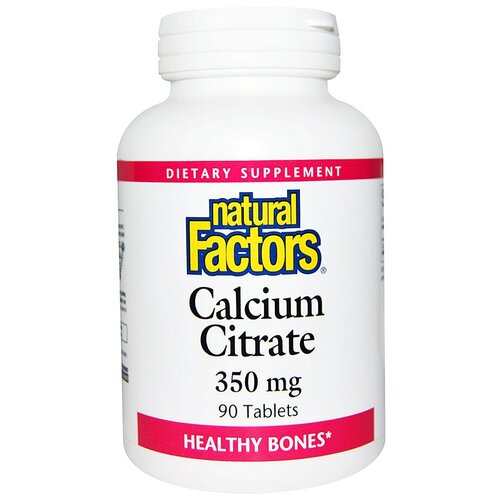 Таблетки Natural Factors Calcium Citrate, 194 г, 350 мг, 90 шт. фотография