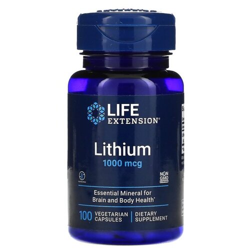 Капсулы Life Extension Lithium, 50 г, 1000 мкг, 100 шт. фотография