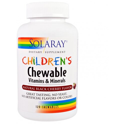 Таблетки Solaray Children's Vitamin & Minerals, 100 г, 120 шт. фотография