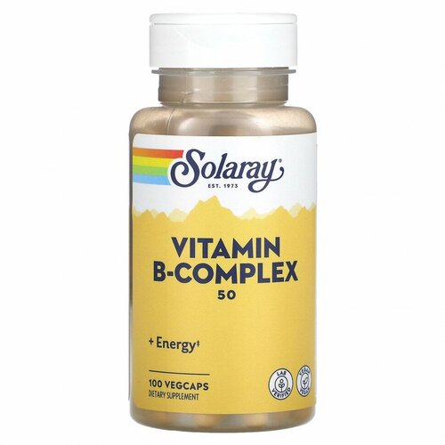 Solaray, B - Complex 50, Комплекс Витаминов группы B, 100 капсул фотография