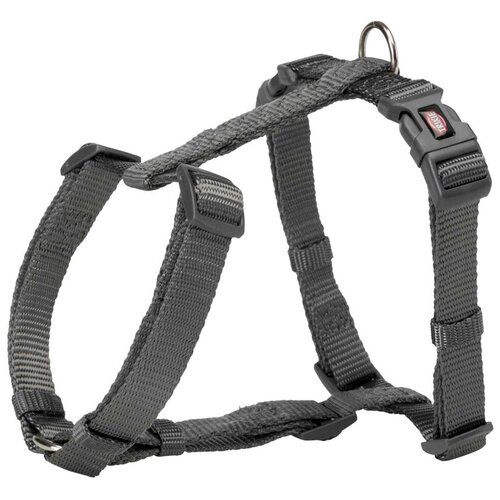 Шлейка TRIXIE Premium H-harness S-M, обхват шеи 30  см, графитовый фотография