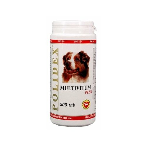 Витамины Polidex Multivitum plus для собак , 500 таб. фотография