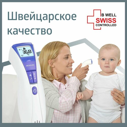 Термометр B.Well WF-5000 белый/синий фотография