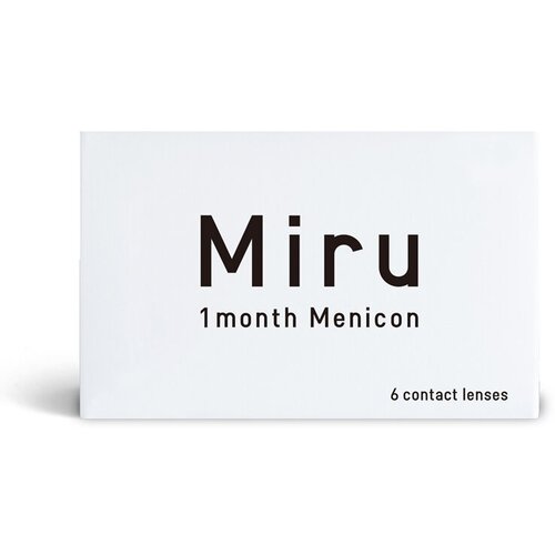 Контактные линзы Menicon Miru 1month, 6 шт., R 8,6, D -5,25, прозрачный, 1 уп. купить за 3350 руб, фото