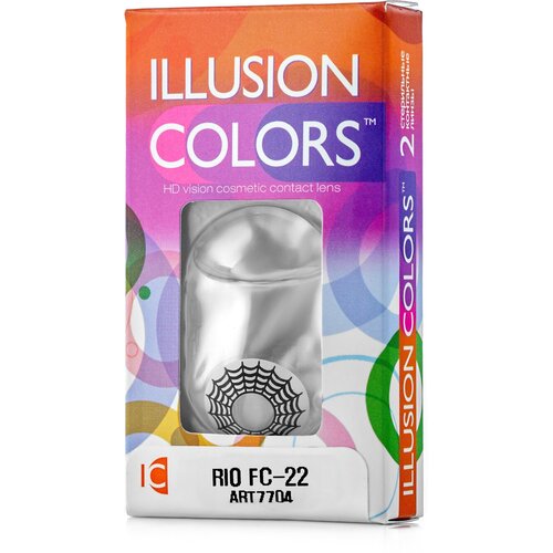 Контактные линзы ILLUSION Сolors Rio, 2 шт., R 8,6, D 0, fc-22 купить за 800 руб, фото